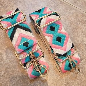 Multi color adjustable bag strap